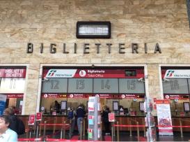 Inside train station.